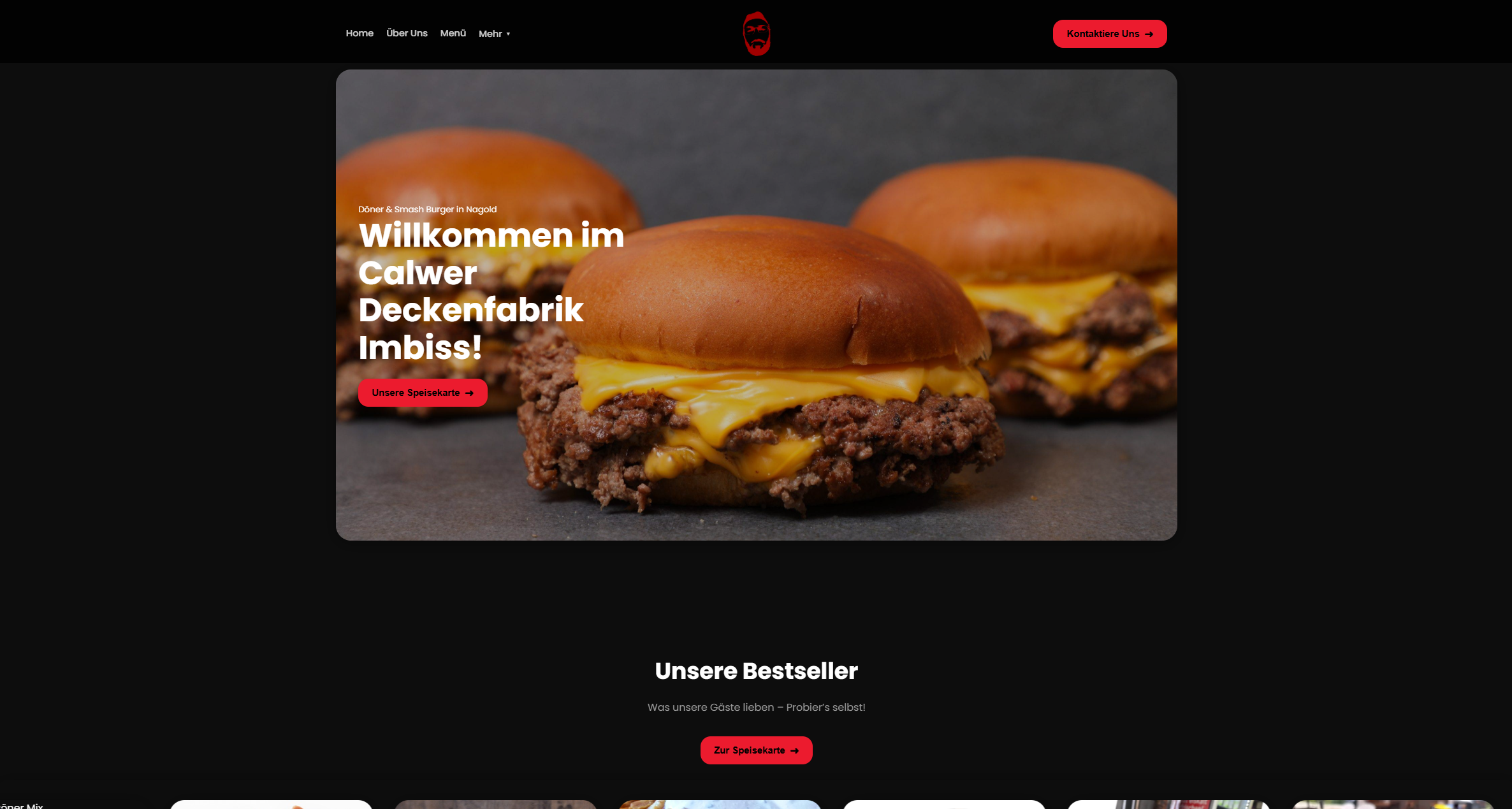 Calwer Deckenfabrik Imbiss Website